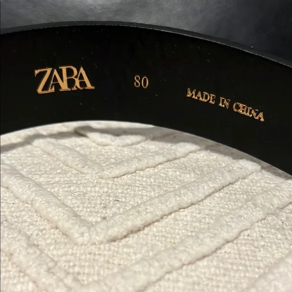 Zara Black and Gold Belt with Ornate Buckles - Picture 4 of 5